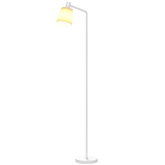 Lampadaire LED intensité modulable 3000K–6500K abat-jour orientable douille E27 blanche - Image 2
