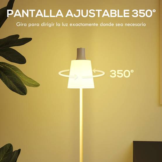 Lampadaire LED intensité modulable 3000K–6500K abat-jour orientable douille E27 blanche - Image 7