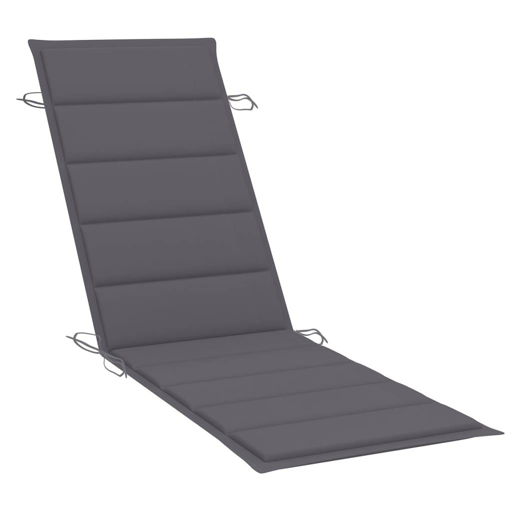 Helloshop26 - Transat chaise longue bain de soleil lit de jardin terrasse meuble d'extérieur avec table et coussin bois d'acacia - Imagen 4
