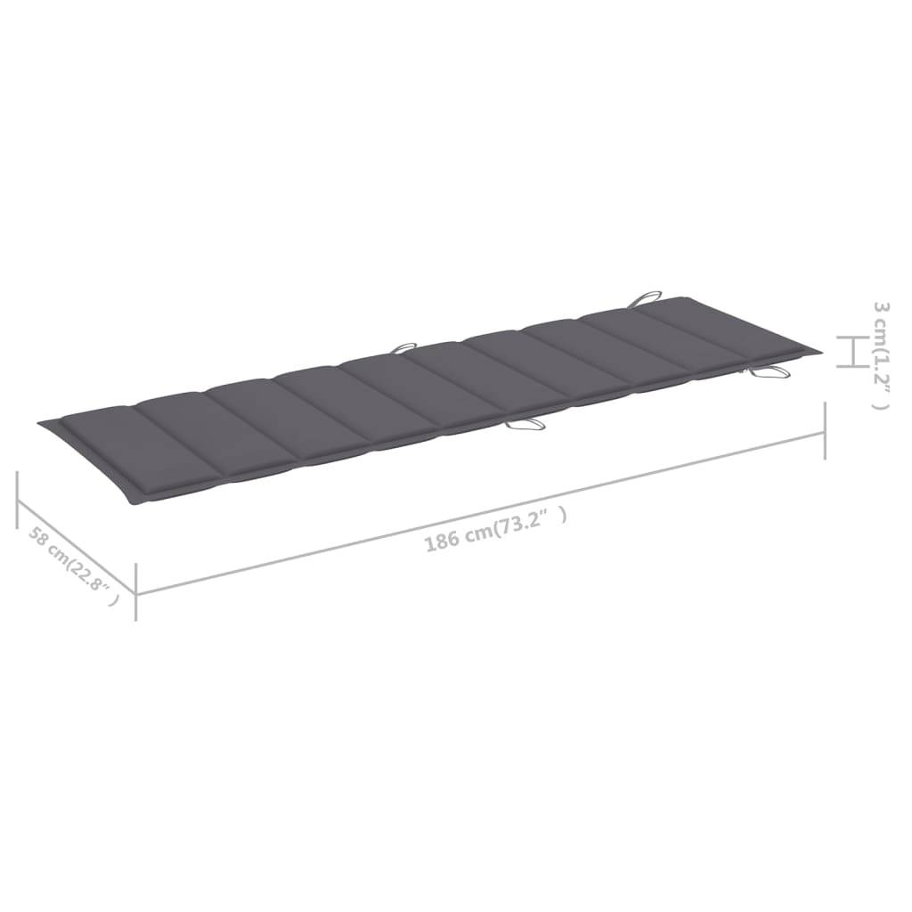 Helloshop26 - Transat chaise longue bain de soleil lit de jardin terrasse meuble d'extérieur avec table et coussin bois d'acacia - Imagen 7