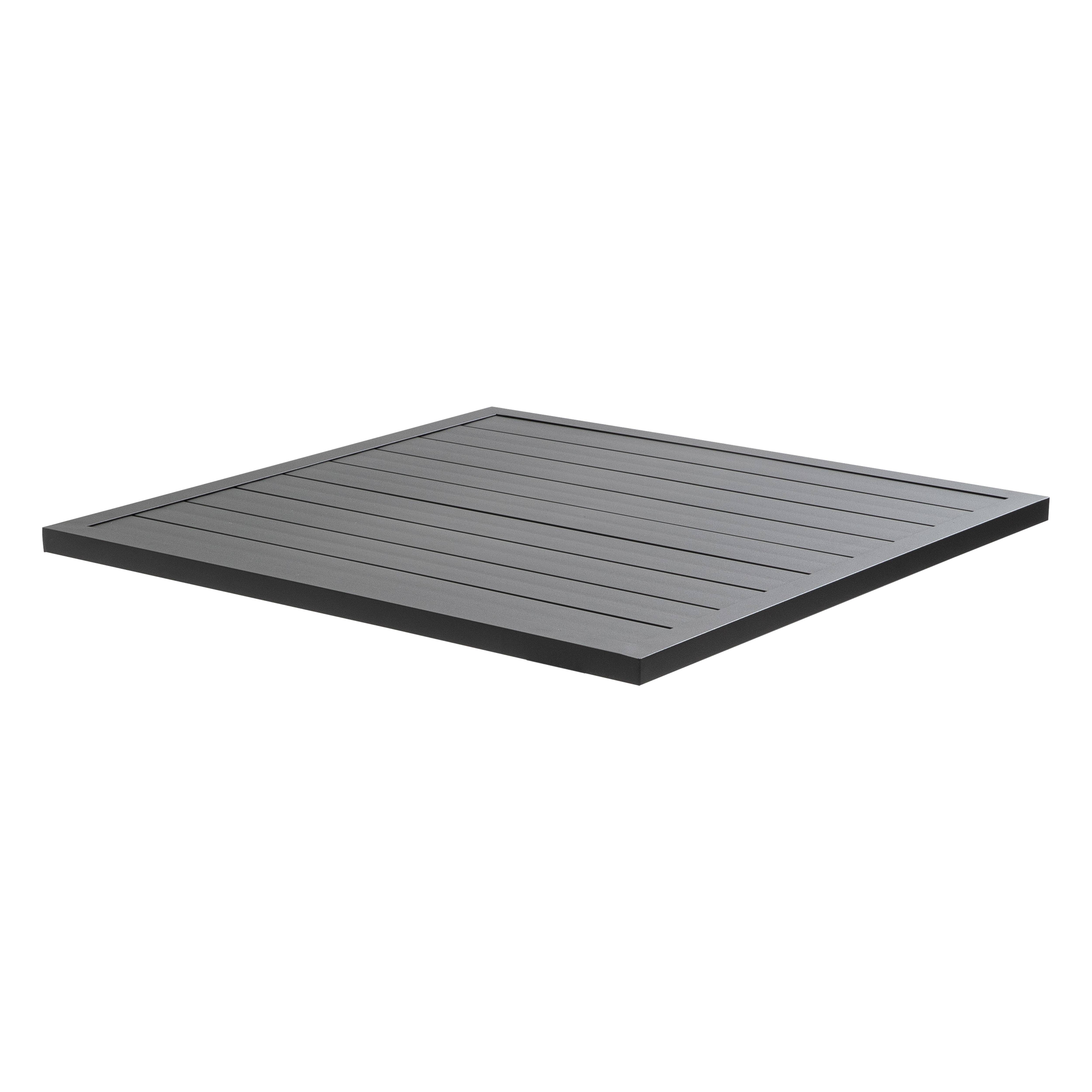 Oviala - Plateau de table carré Cardiff en aluminium noir 60 cm pour pied Klipo Cardiff - Oviala - Imagen 1