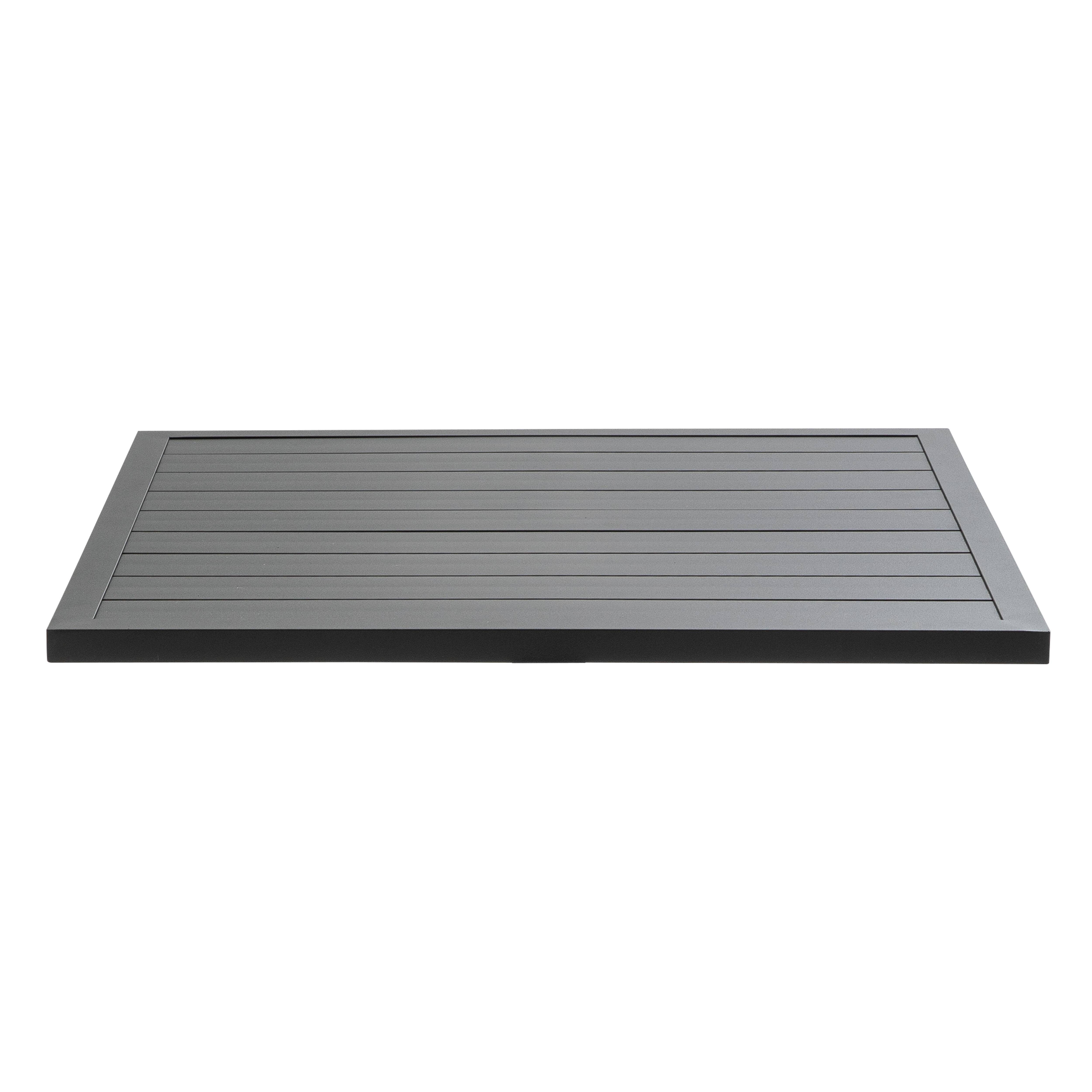Oviala - Plateau de table carré Cardiff en aluminium noir 60 cm pour pied Klipo Cardiff - Oviala - Imagen 2