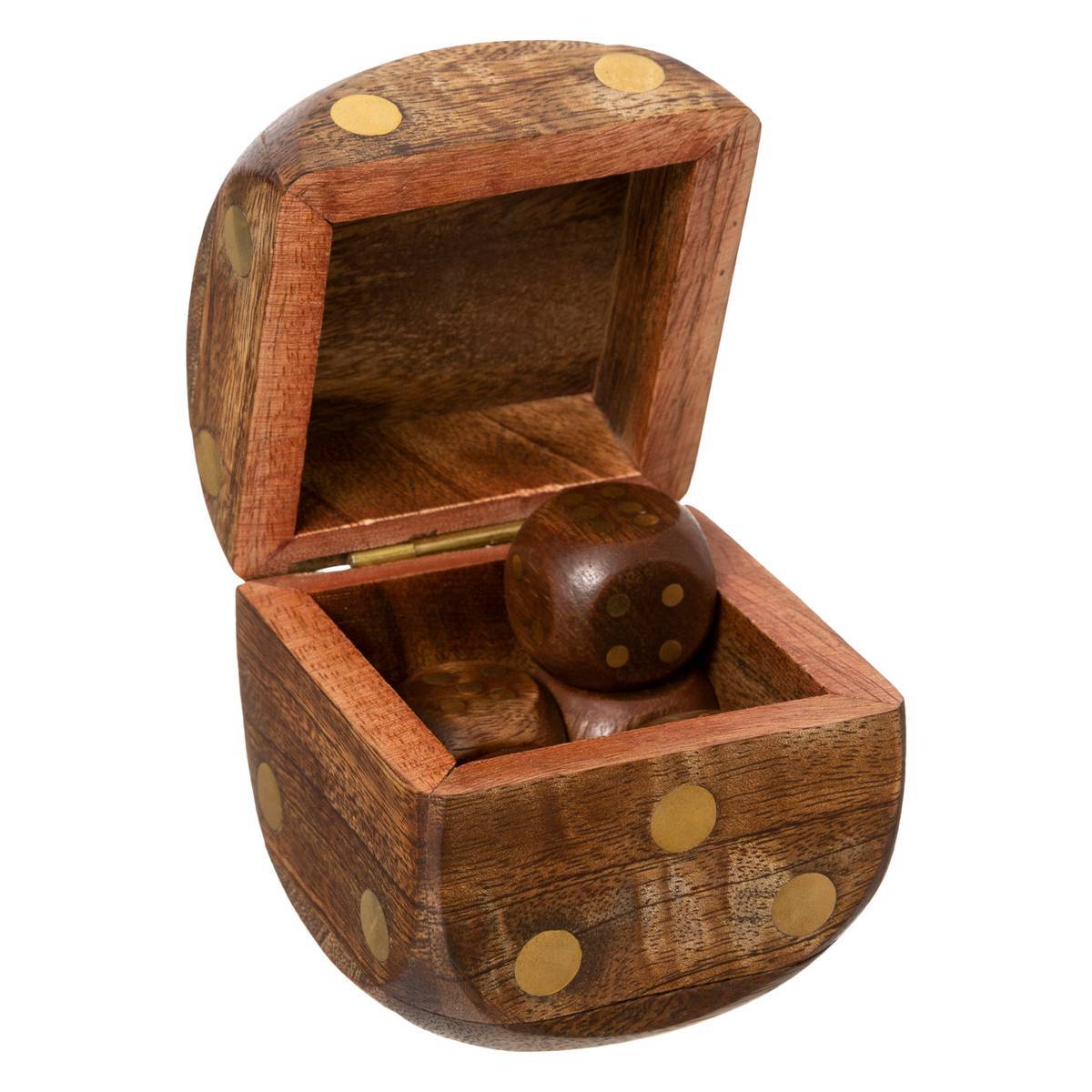 Atmosphera - Jeu de dés Iris H.6,5cm manguier - Atmosphera Créateur d'intérieur - Imagen 2