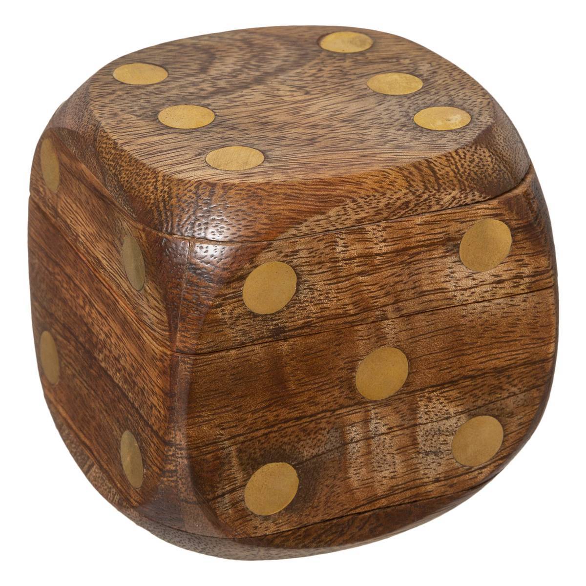 Atmosphera - Jeu de dés Iris H.6,5cm manguier - Atmosphera Créateur d'intérieur - Imagen 1