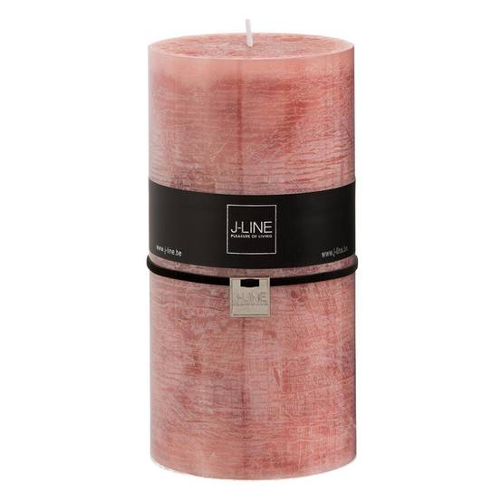 Bougie Cylindrique Déco "Junina" 20cm Terracotta