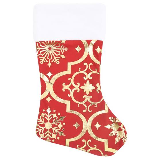 Jupe de sapin de Noël - Robe de sapin - Tapis de sapin de luxe avec chaussette Rouge 150cm Tissu - Image 4