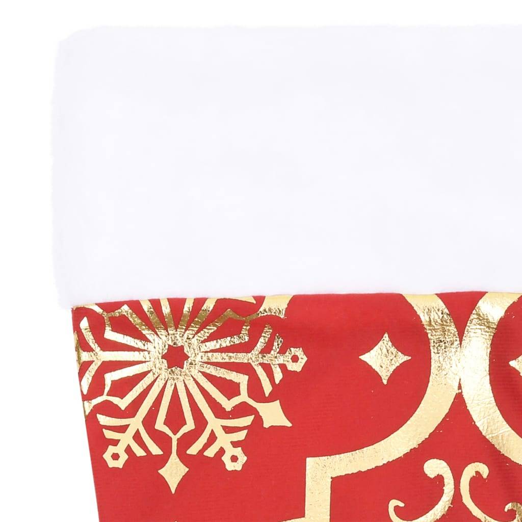 Jupe de sapin de Noël - Robe de sapin - Tapis de sapin de luxe avec chaussette Rouge 150cm Tissu - Image 7