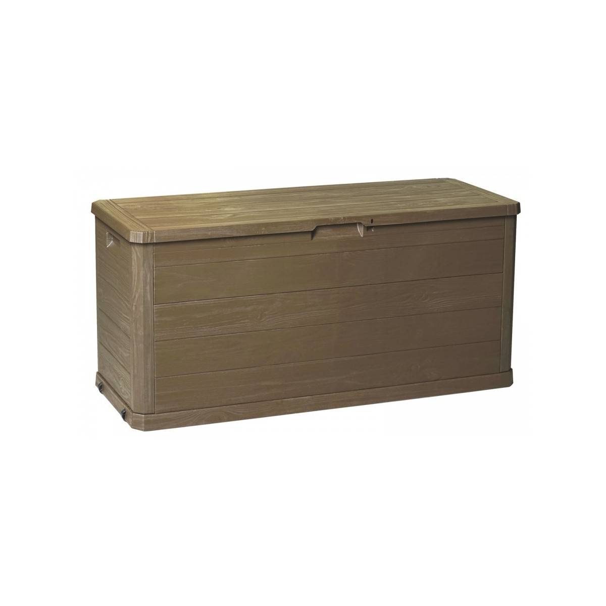 Coffre de jardin 280L WOODY Résine Effet bois L117xP45xH56 cm - Imagen 1