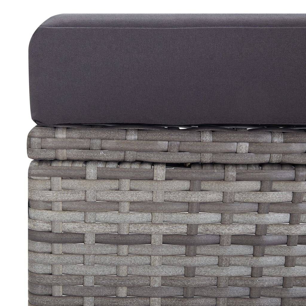 Fauteuil de Jardin Inclinable Résine Tressée avec Table Basse Gris – ComfortXL Outdoor Living - Image 8