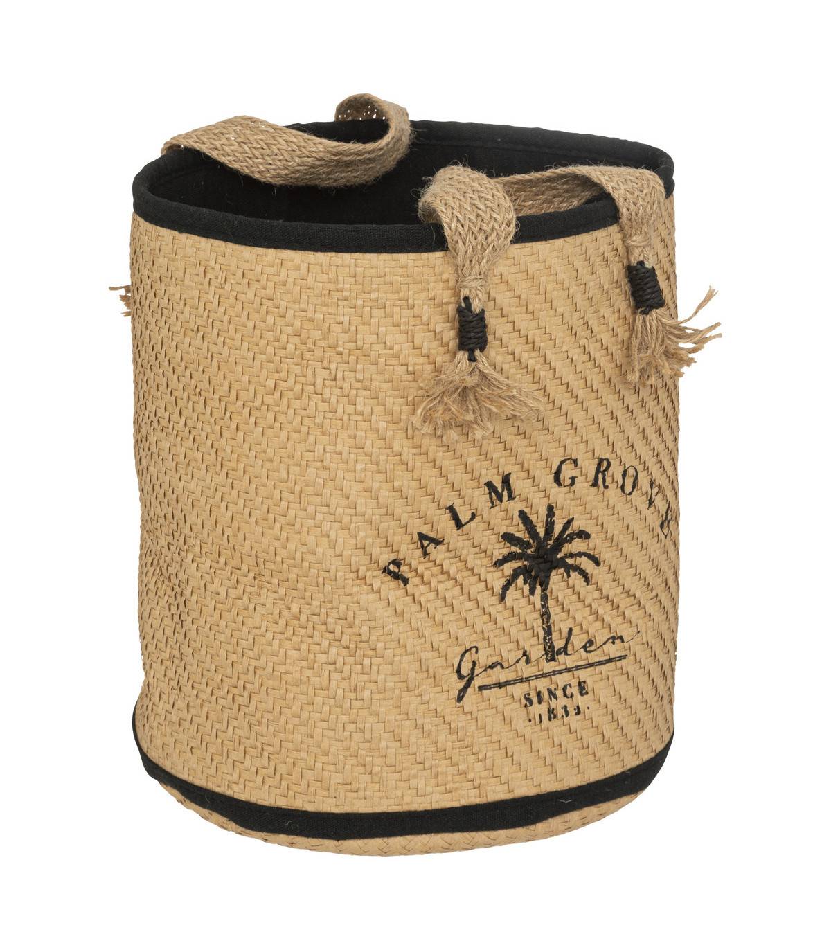 Lot de 3 Paniers de rangement avec doublure tissu et poignées en jute - Imagen 6