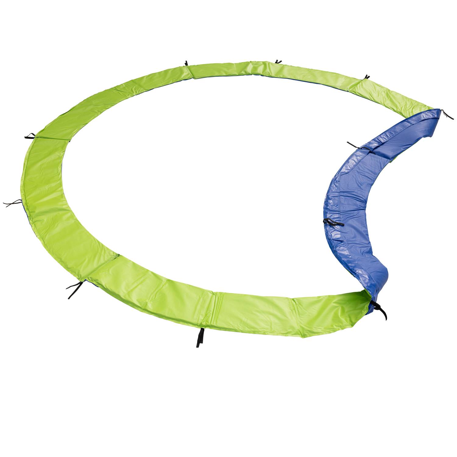 Happy Garden - Pack Premium Trampoline 370cm réversible vert / bleu PERTH + filet, échelle, bâche et kit d'ancrage - HAPPY GARDEN - Imagen 3