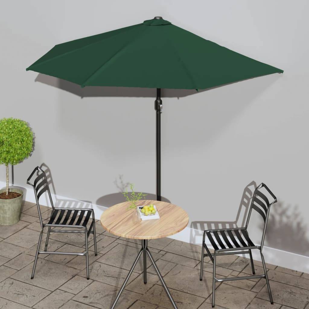 PANGIVO - Demi-parasol aluminium vert 270 x 144 x 222 cm - PANGIVO - Image 1