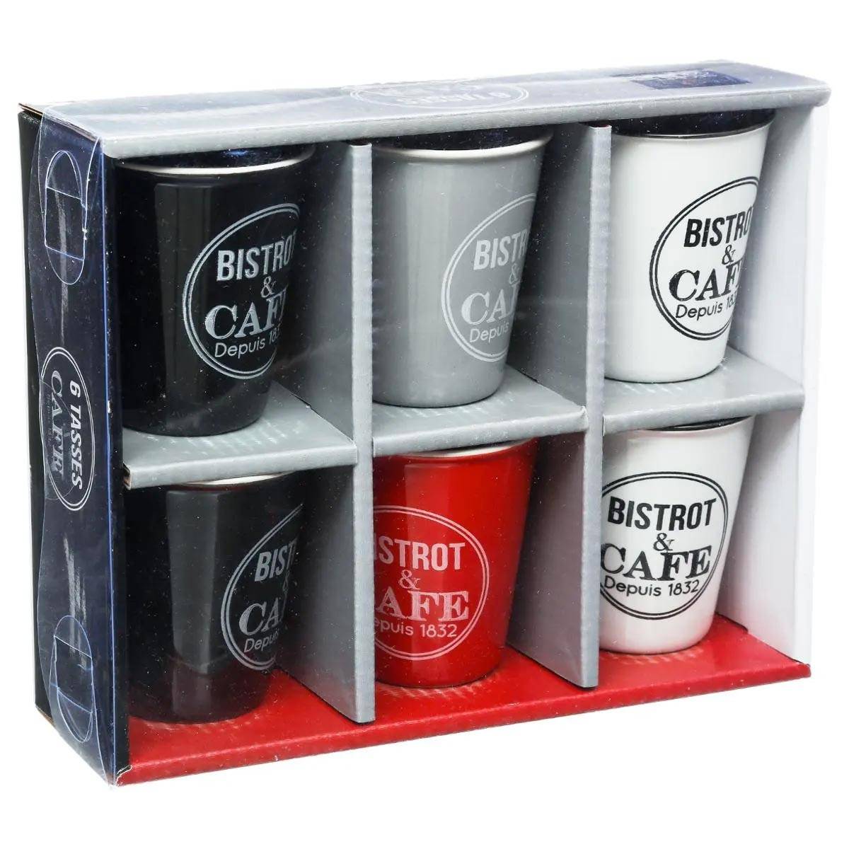 Coffret 6 Tasses "Bistrot" 10cl Multicolore - Image 6