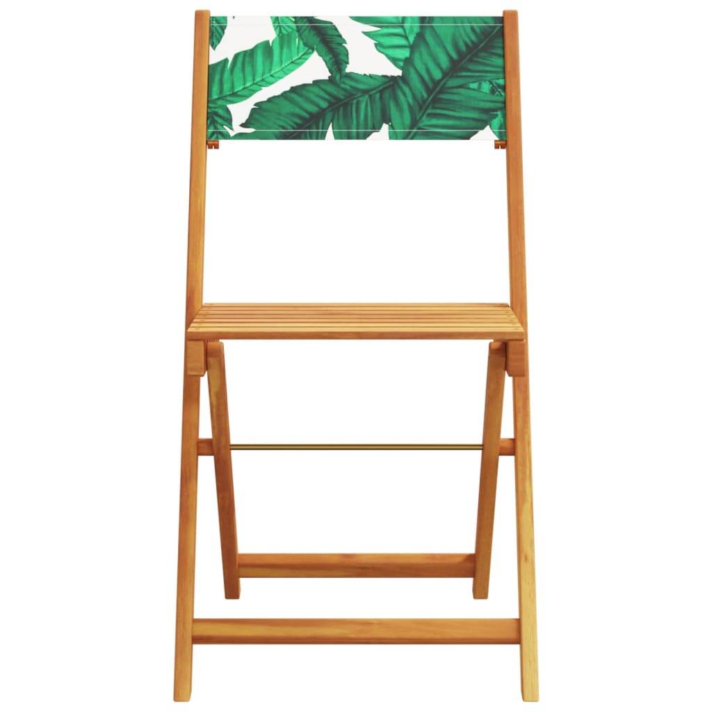 Maison Chic - Lot de 6 Chaise pliante de jardin - Chaises d'extérieur - Chaises de jardin pliables vert tissu et bois massif-JU12494 - Image 4