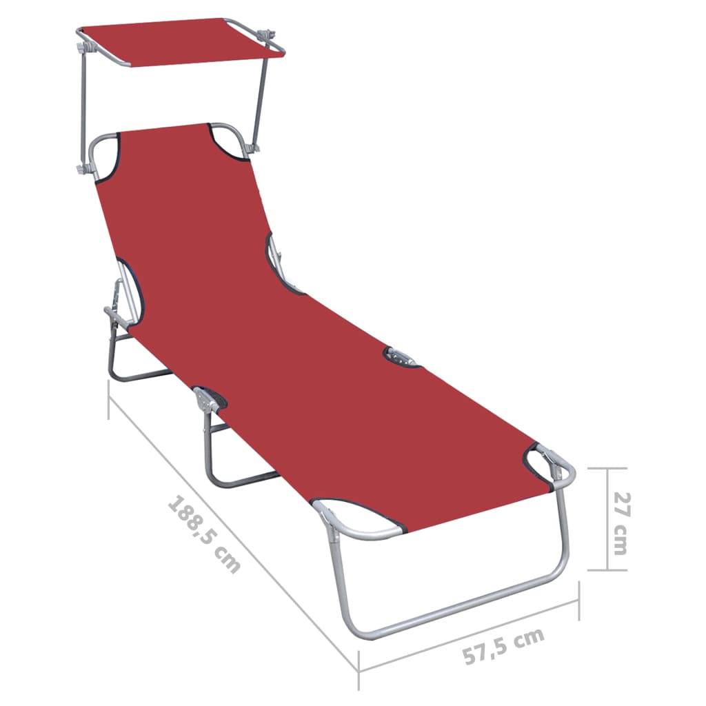 Prolenta Premium - Store banne  Hobart Rouge  188,5 X 57,5 X 27 cm  - P87209R - Image 7