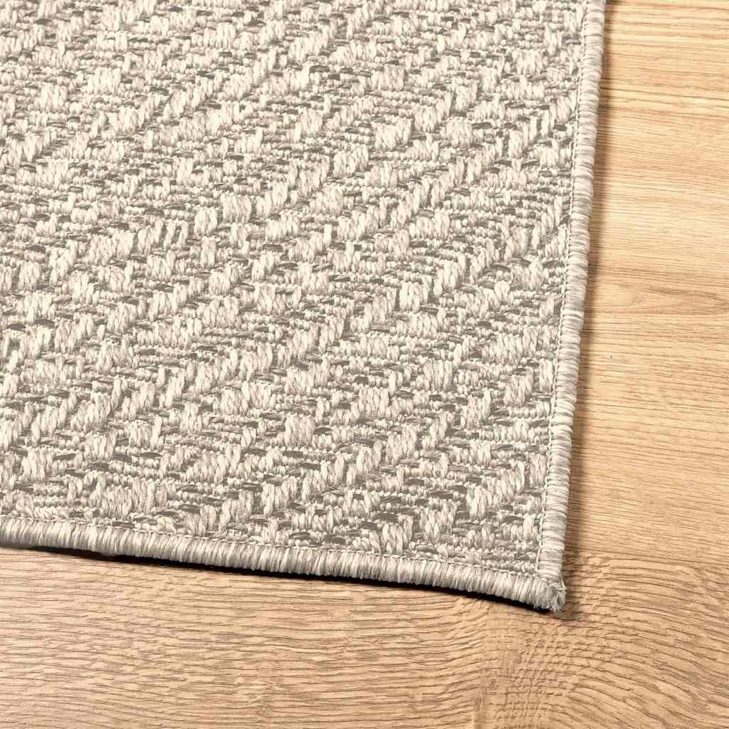 Tapis Carré de Terrasse Aspect Jute en PP Facile d'Entretien Crème 120x120 cm – ComfortXL Outdoor Living - Imagen 8