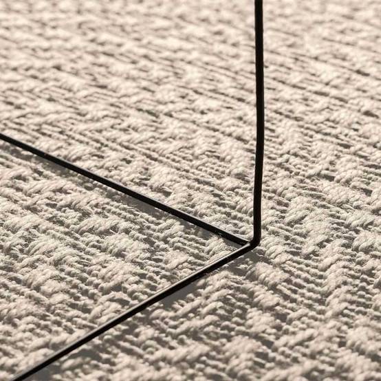 Tapis Carré de Terrasse Aspect Jute en PP Facile d'Entretien Crème 120x120 cm – ComfortXL Outdoor Living - Imagen 4