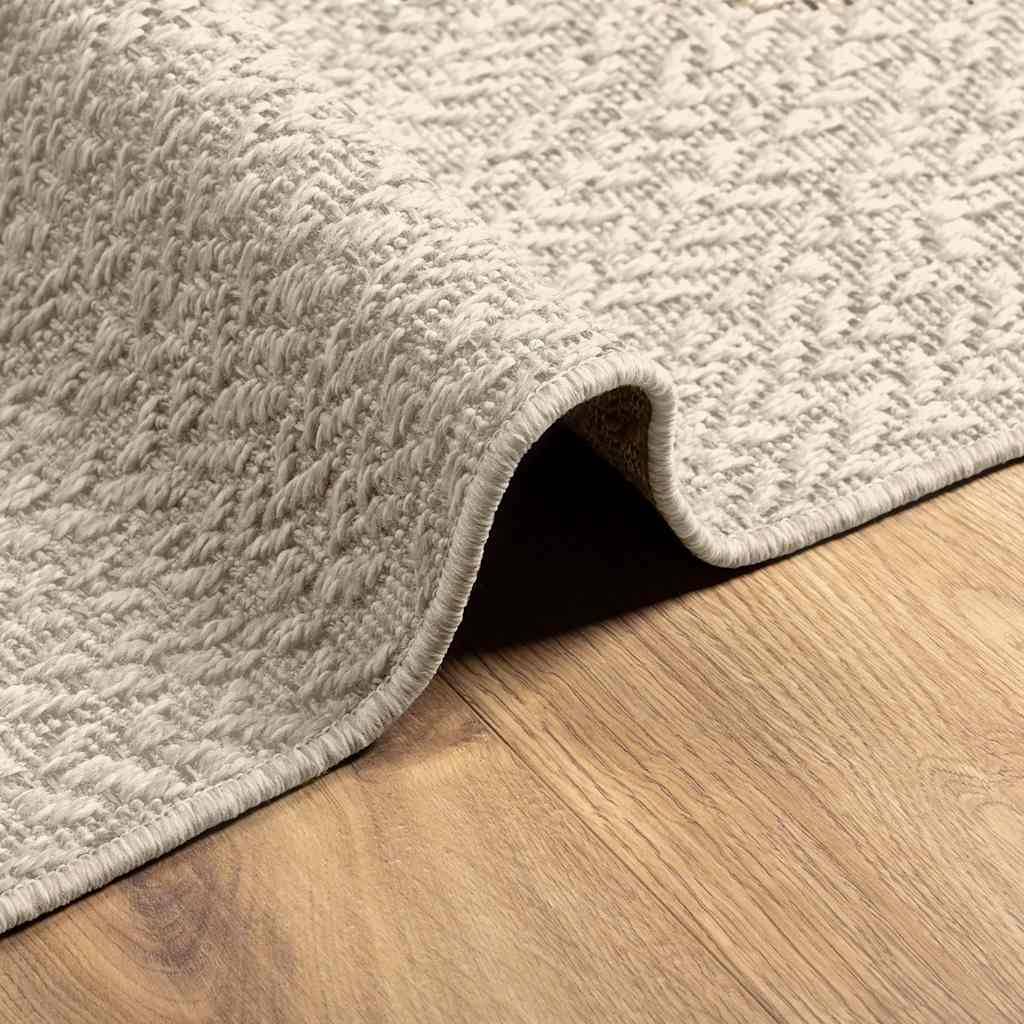 Tapis Carré de Terrasse Aspect Jute en PP Facile d'Entretien Crème 120x120 cm – ComfortXL Outdoor Living - Imagen 6