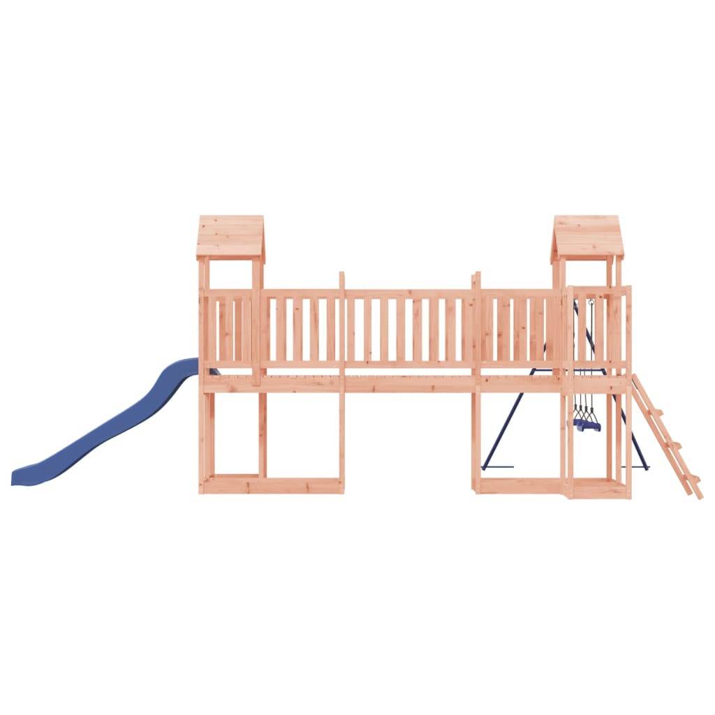 Helloshop26 - Aire de jeux d'extérieur balançoires toboggan portiques robuste jeux jardin 356 x 589 x 214 cm bois massif de douglas - Imagen 3
