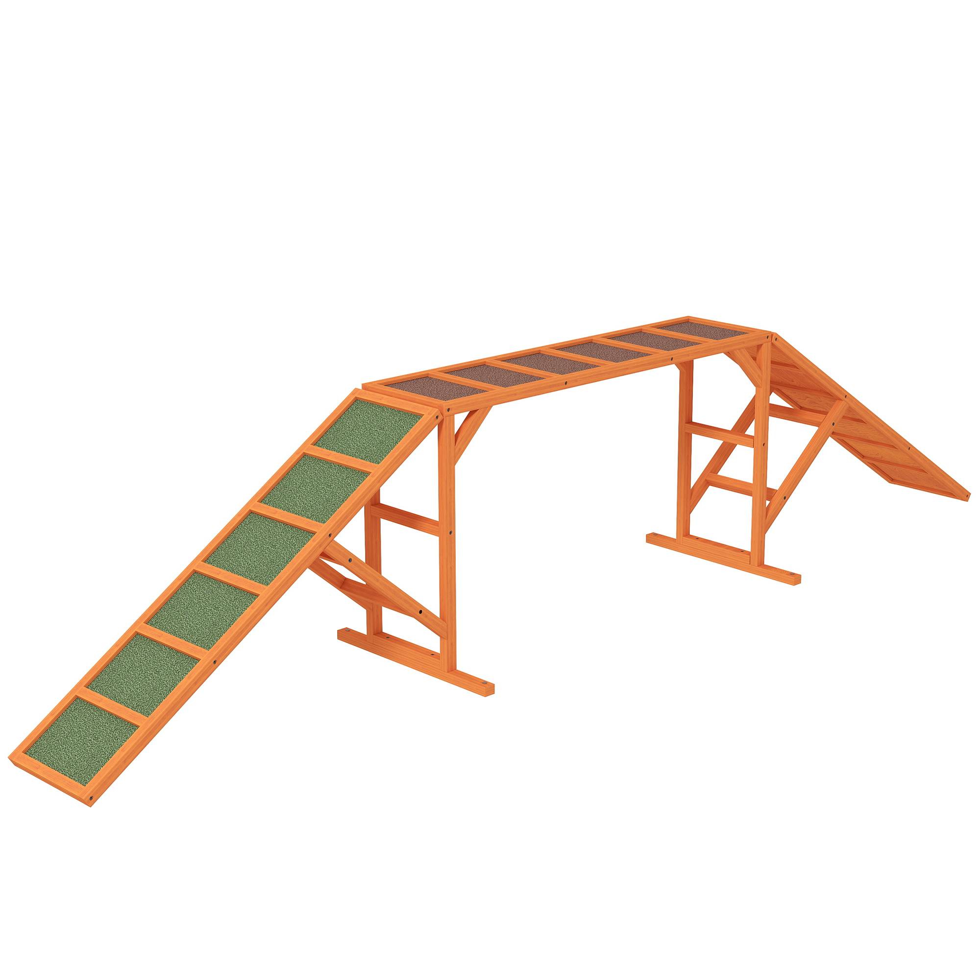 Rampe d'agilité pour chien bois orange 335 x 55 x 60 cm - PANGIVO - Image 2