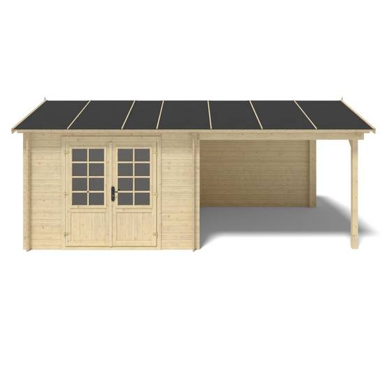 Altanka - Abri de jardin en bois - 18m2 - 5.79x3m - Ep. 28mm - Couleur: naturel - DOM764 - ALTANKA - Image 5