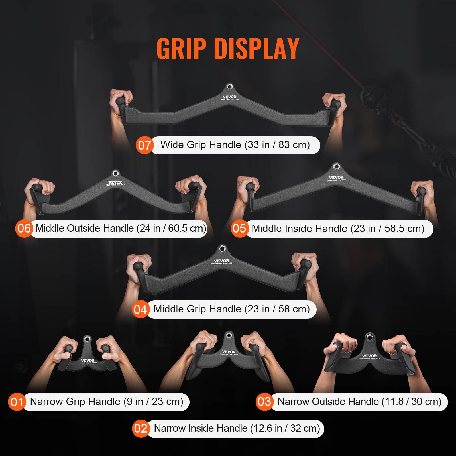Accessoire Triceps Et Lat Pulldown SELEWARE – Barre De Traction Avec Poignée Antidérapante Pour Salle De Sport à Domicile