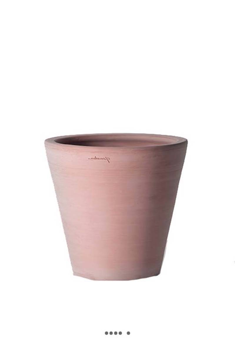 Artificielles - Petit cuvier Haut contemporain en terre cuite, H 20, D 21 cm Terre cuite - dimhaut: H 21 cm - couleur: Terre cuite - Imagen 1