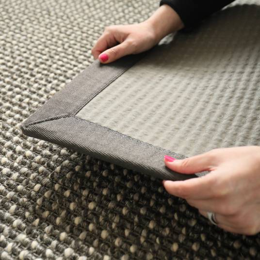 Decoweb - Tapis Laine et sisal - Caloundra grosses boucles gris - Ganse anthracite - 120 x 170 cm - Decoweb - Image 5