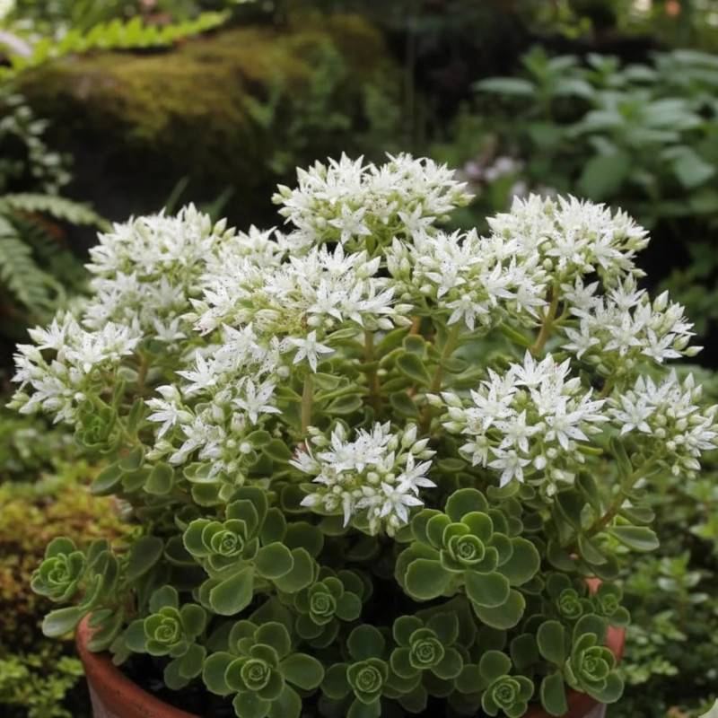 Orpin Album Superbum, Sedum à fleurs Blanche/ - feuillage Persistant - Godet - 5/20 cm - Imagen 2