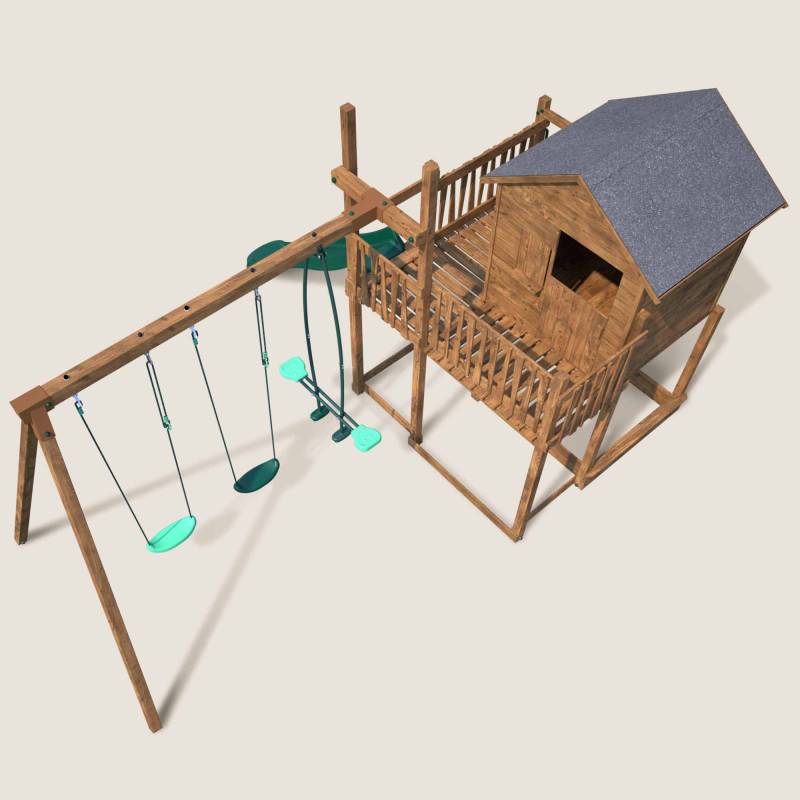 Soulet - Aire de jeux pour enfant maisonnette avec portique - COTTAGE - Image 5