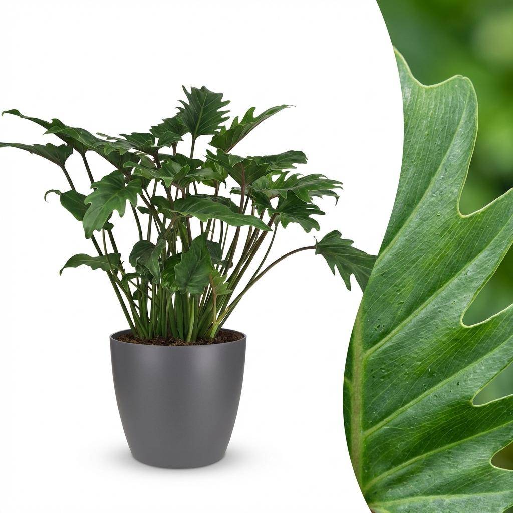 Philodendron Xanadu - Pot de 19cm - Hauteur 60cm - Gris - Plantes d'intérieur - Image 2