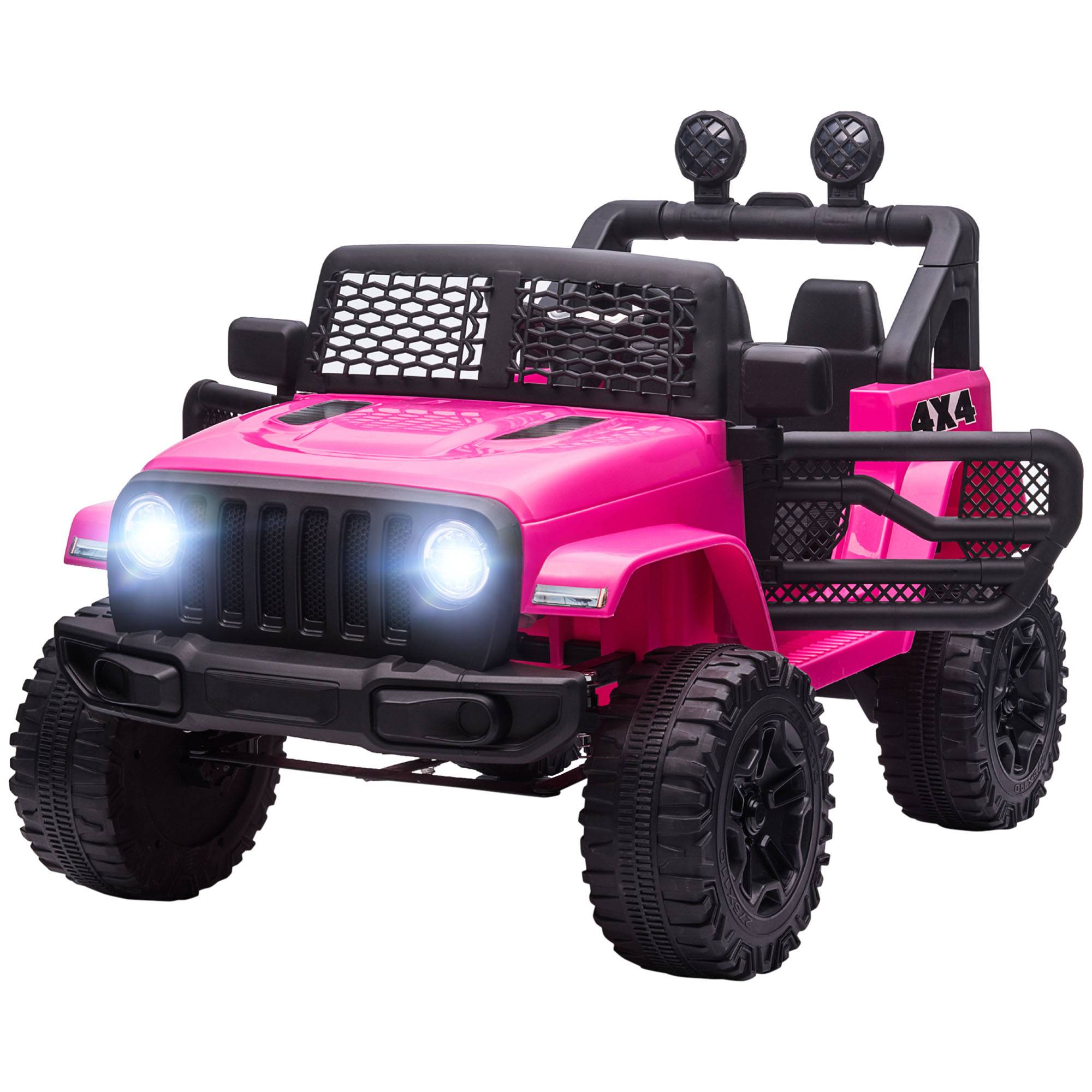 Voiture électrique Enfant Propulsion arrière 12 V 5 Km/h Max. télécommande Effets Lumineux sonores 100x65x72cm Rose - Image 2