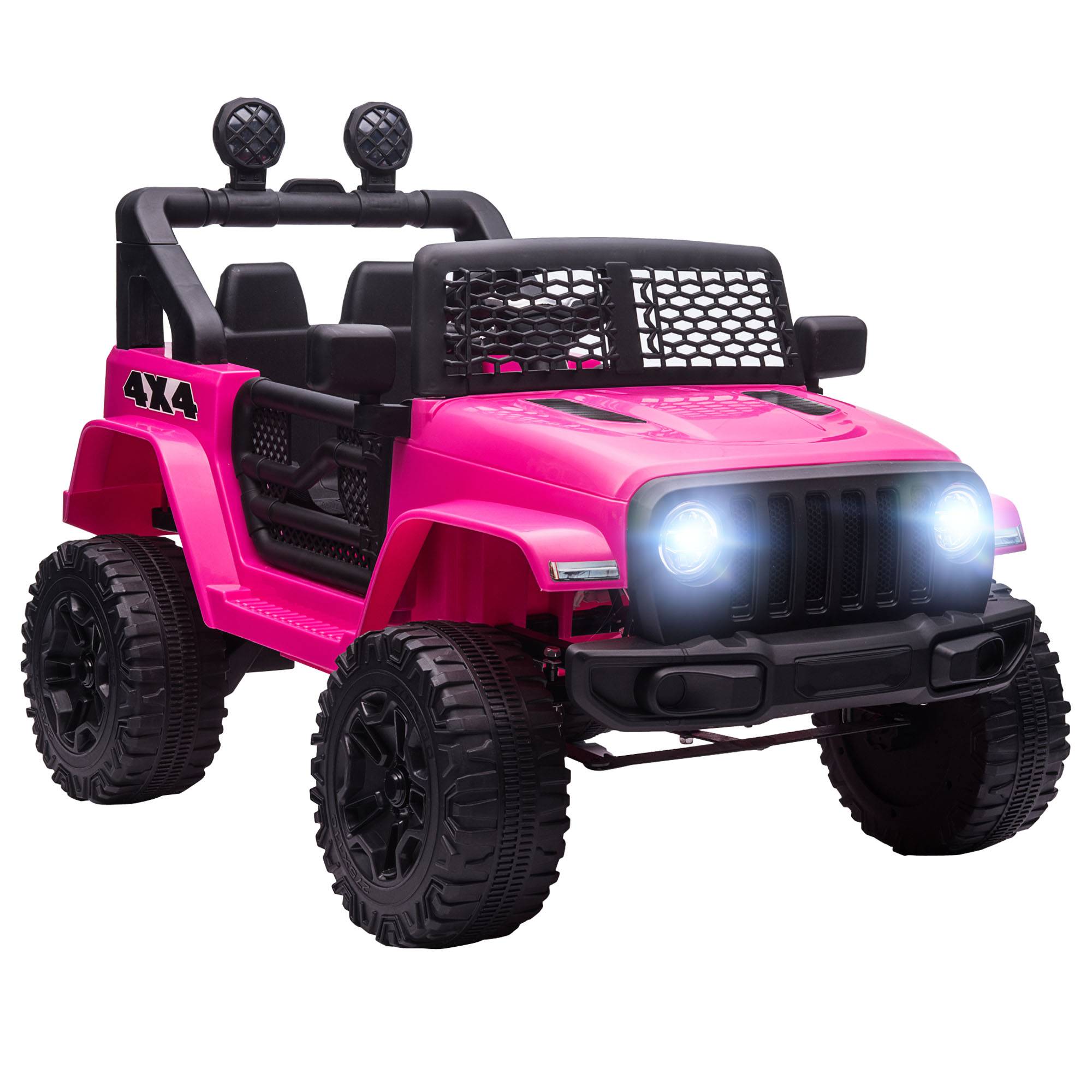 Voiture électrique Enfant Propulsion arrière 12 V 5 Km/h Max. télécommande Effets Lumineux sonores 100x65x72cm Rose - Image 1