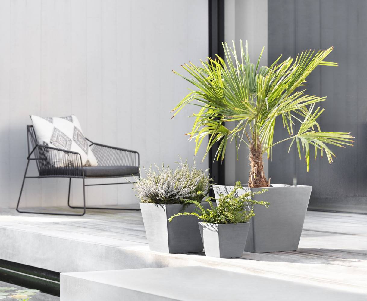 Ecopots - Pot Carré Rotterdam 30 Bleu Gris - 30 x 30 x H. 26 cm - 17 L ECOPOTS - Imagen 5