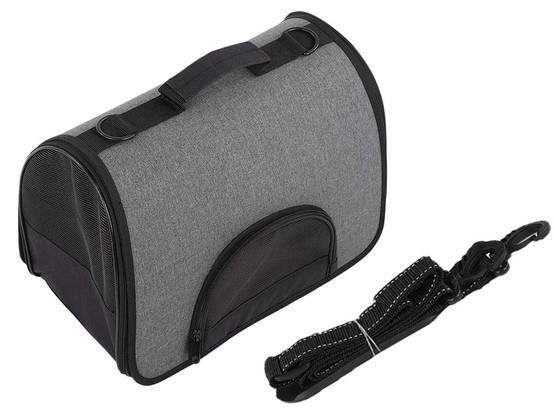 Sac de transport pour animaux de compagnie grand format GRIS ET NOIR - Image 9