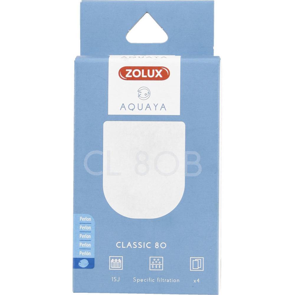 Zolux - Filtre pour pompe classic 80, filtre CL 80 B perlon x 2 pour aquarium - Image 1
