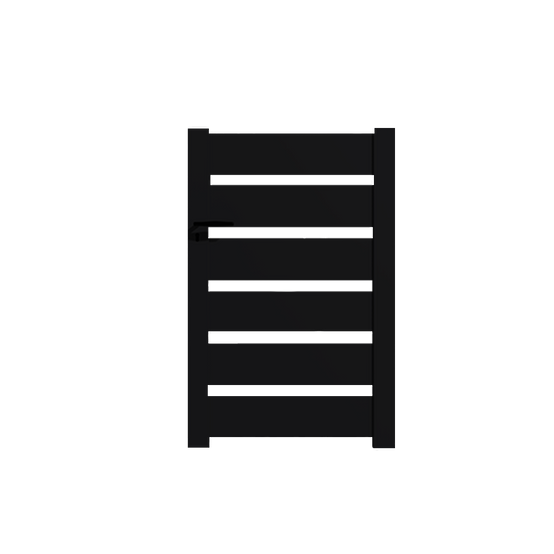 Portail Packit - Portillon en kit alu SAH dim. L.1000 (entre piliers) x H.1500 mm Noir (RAL 9005)