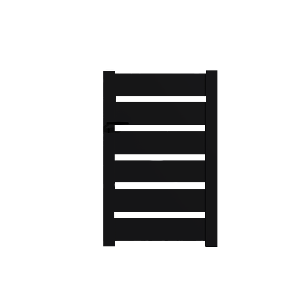 Portail Packit - Portillon en kit alu SAH dim. L.1000 (entre piliers) x H.1500 mm  Noir (RAL 9005)