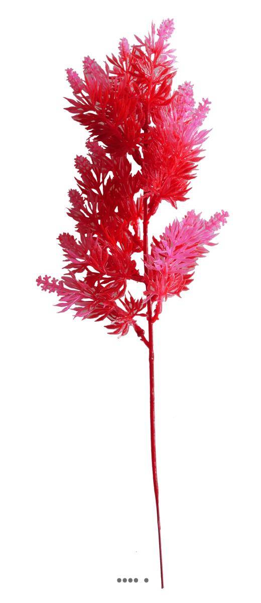 Artificielles - Pic de thuya factice H35cm plastique extérieur 9 ramures Rouge Fushia - Imagen 1