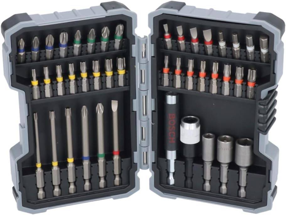 Bosch Professional - Coffret de 43 embouts cruciformes Philips, Pozidriv, fente, profil en T + 1 Bonnet - BOSCH - 615997658 - Imagen 2