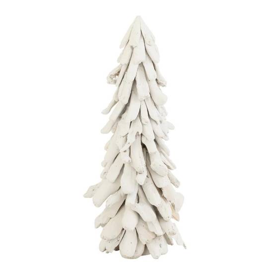 Sapin de Noël à Poser "Bois Flotté" 70cm Blanc - Image 1