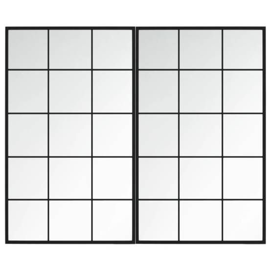 Maison Chic - Miroirs muraux 2 pcs noir 100x60 cm métal Maison Chic - Image 1