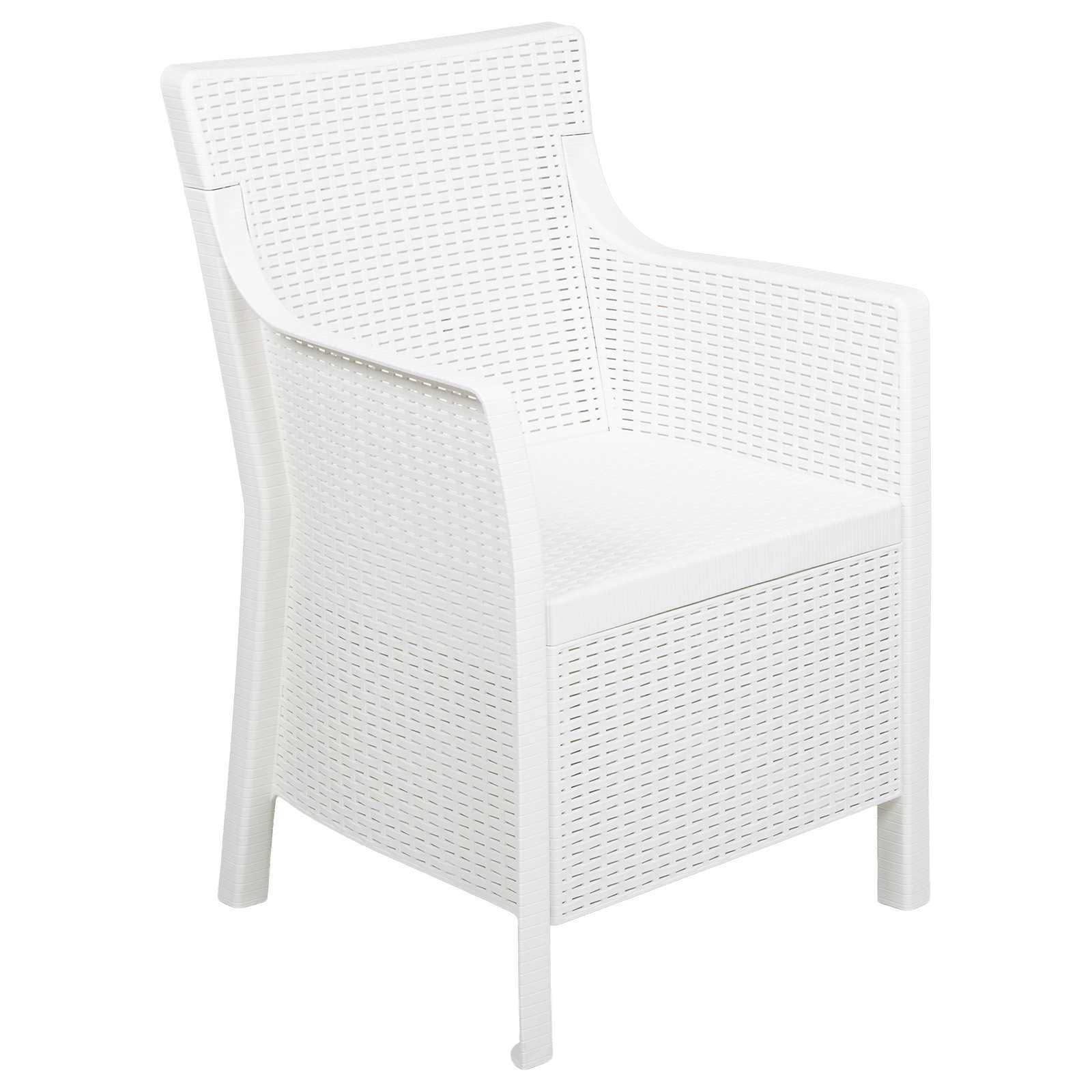 Fauteuil polypropylène blanc 54 x 55 x 89 cm - PANGIVO - Image 3