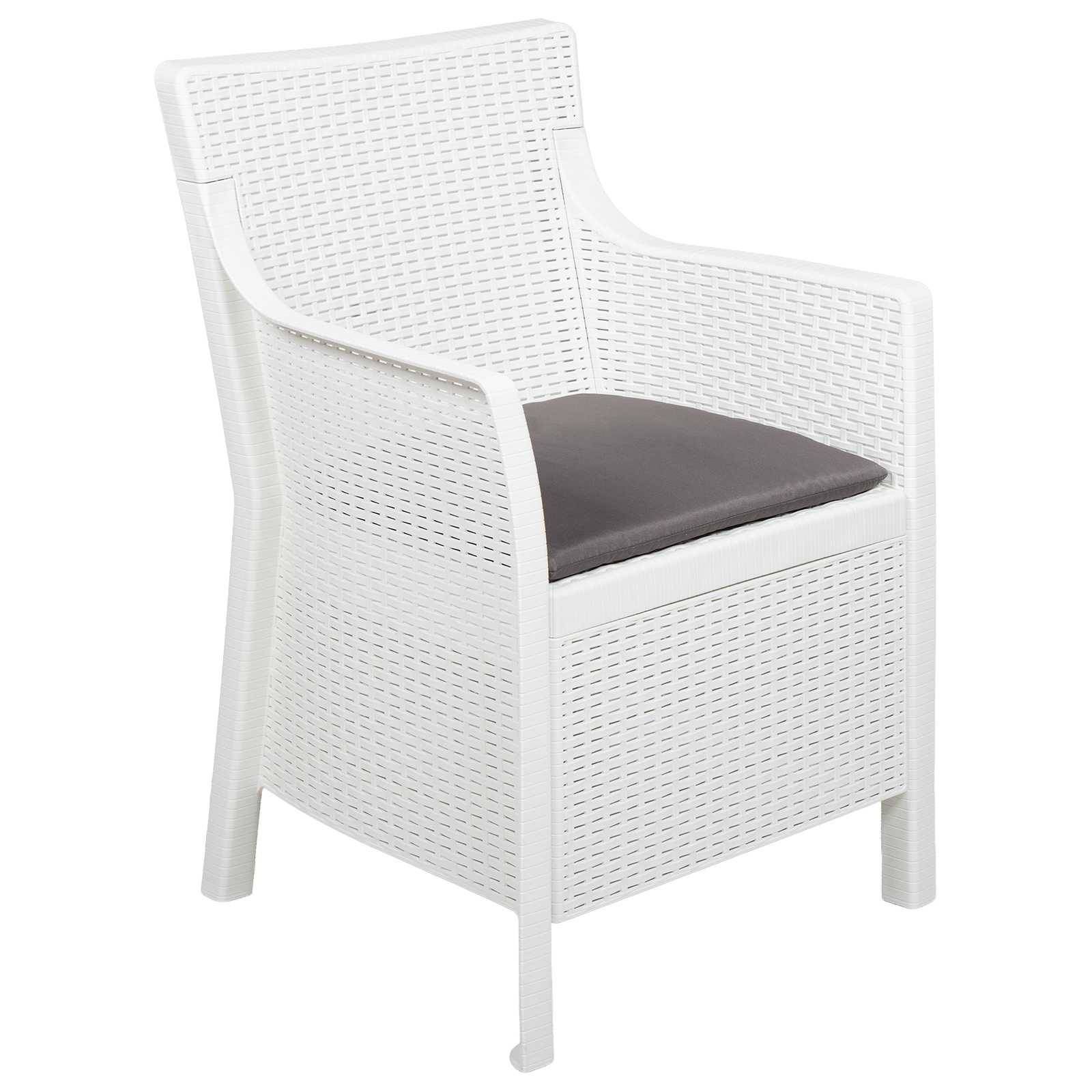 Fauteuil polypropylène blanc 54 x 55 x 89 cm - PANGIVO - Image 2