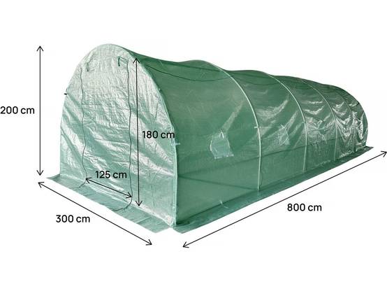 Habitat Et Jardin - Bâche Pour Serre Tunnel De Jardin "lys" - 24 M² - 130g - Vert -habitat Et Jardin - Image 4