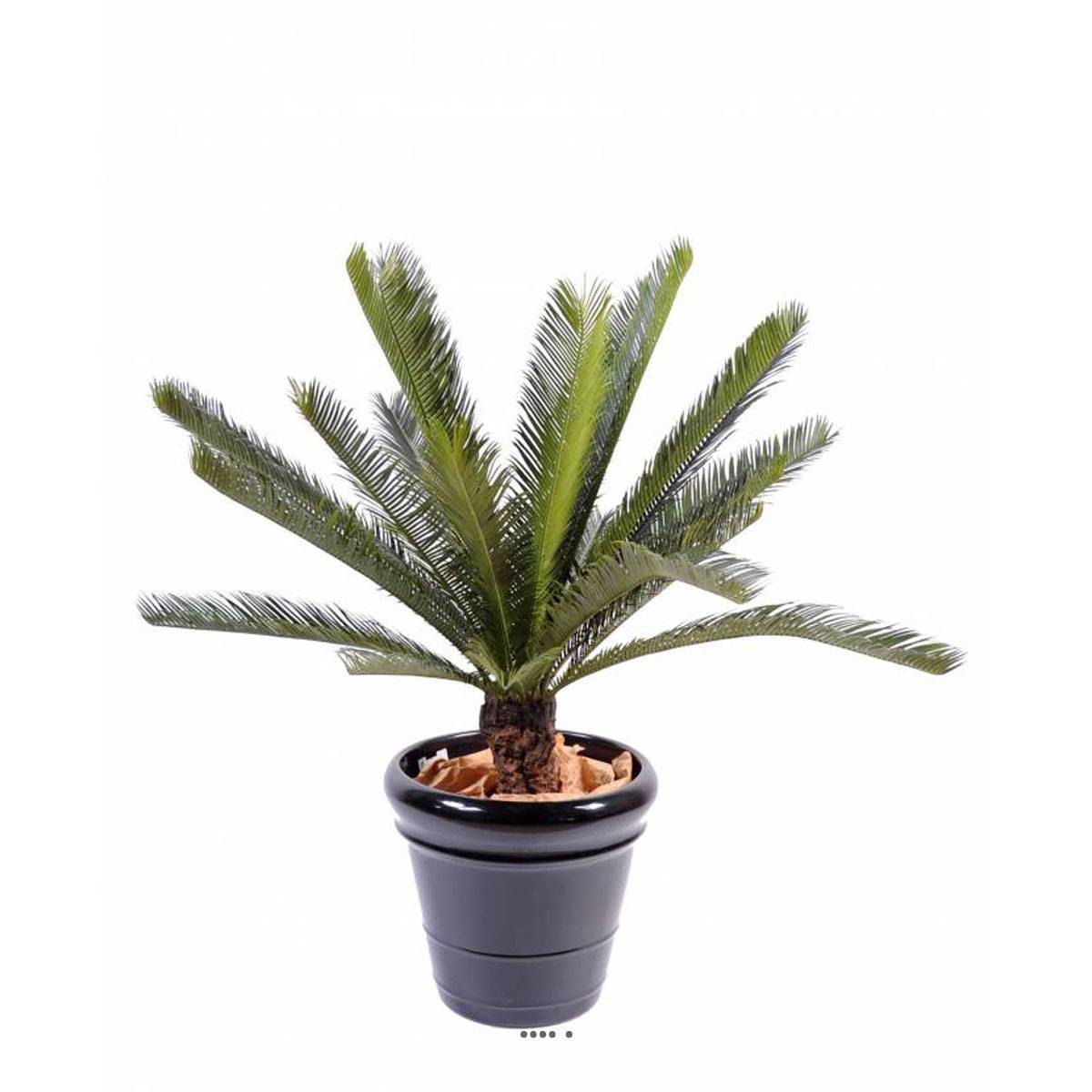 Artificielles - Palmier Artificiel Cycas en pot H 90 cm Vert - dimhaut: H 90 cm - couleur: Vert