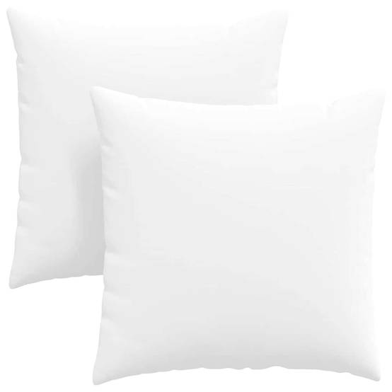Set de 2 Coussins Décoratifs en Tissu Moderne Déhoussables pour Salon Blanc 60x60 cm – ComfortXL Outdoor Living - Image 2