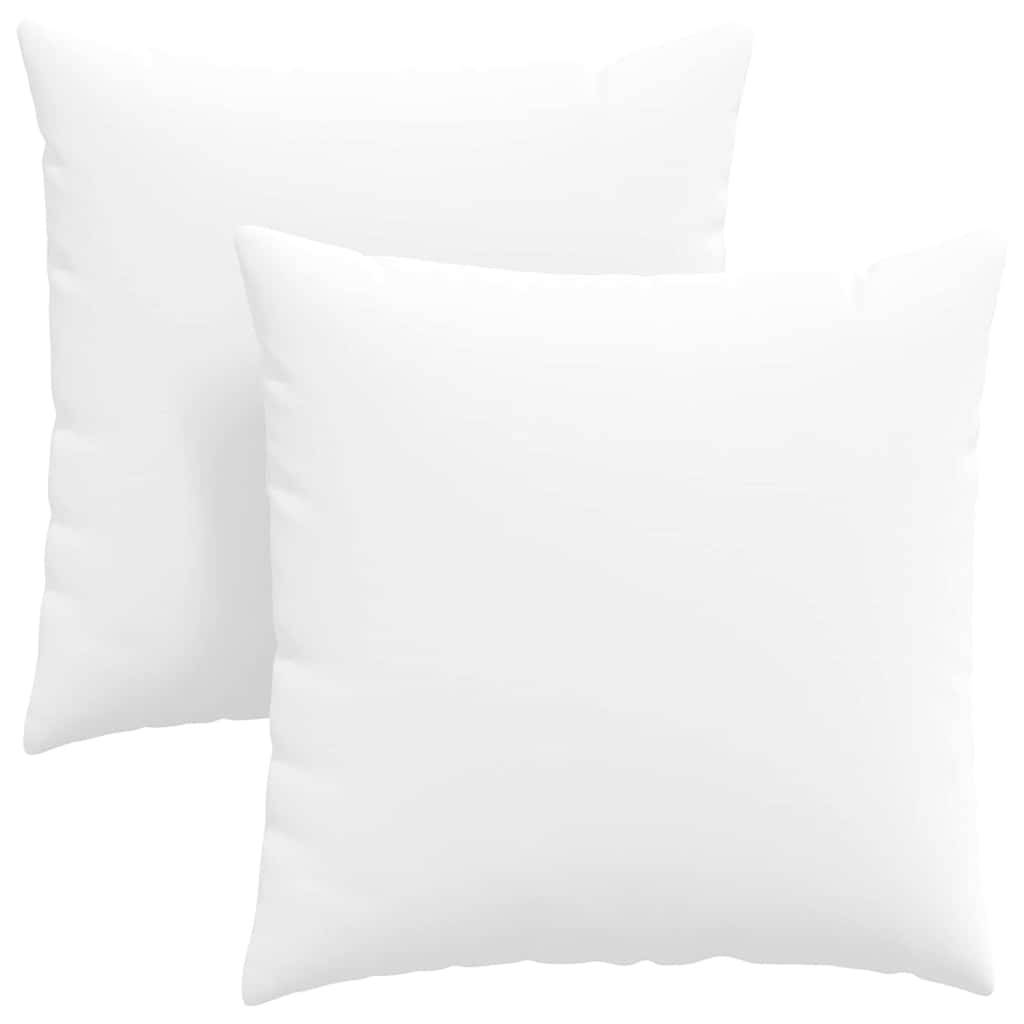 Set de 2 Coussins Décoratifs en Tissu Moderne Déhoussables pour Salon Blanc 60x60 cm – ComfortXL Outdoor Living - Image 2