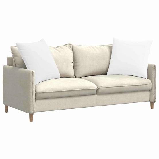 Set de 2 Coussins Décoratifs en Tissu Moderne Déhoussables pour Salon Blanc 60x60 cm – ComfortXL Outdoor Living - Image 3