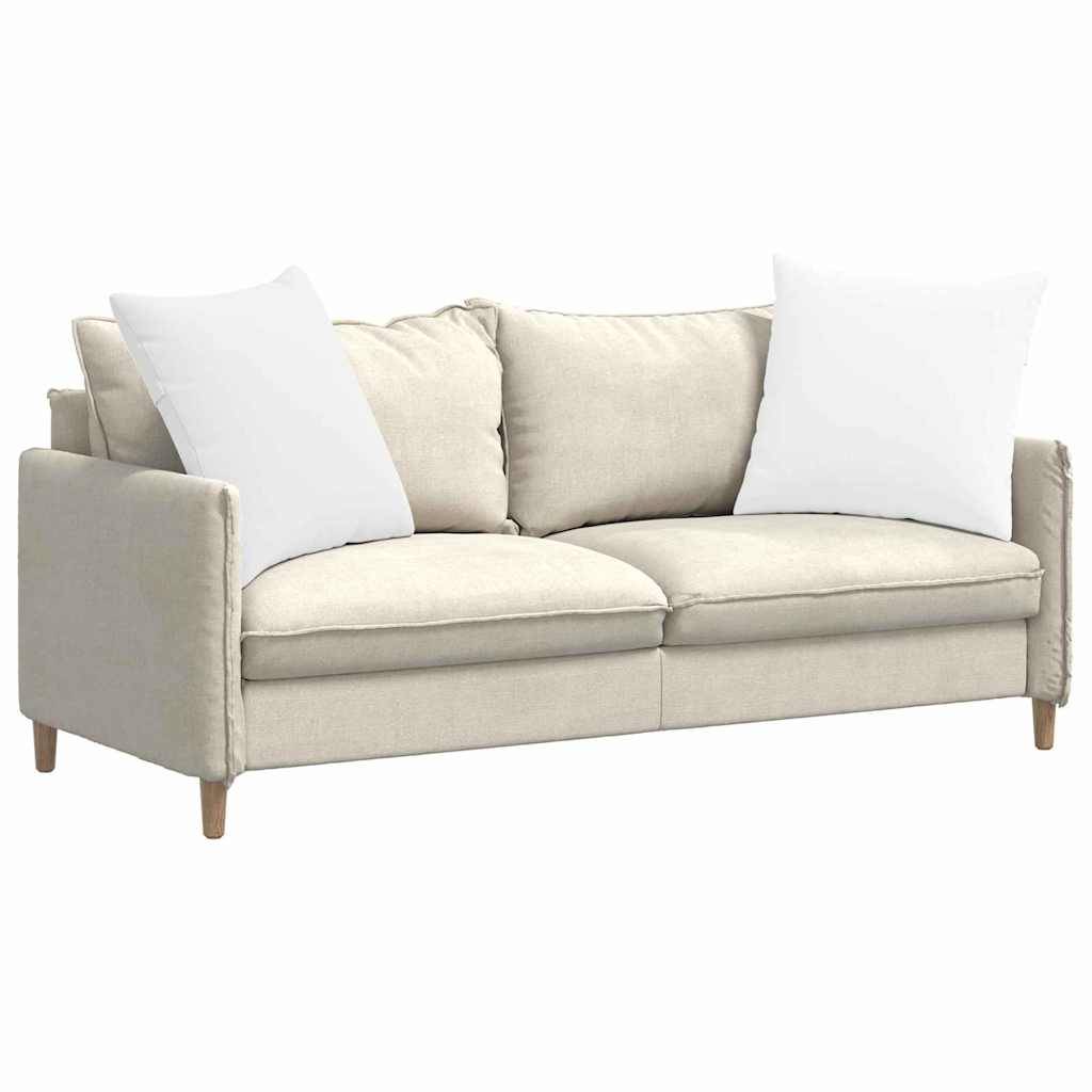 Set de 2 Coussins Décoratifs en Tissu Moderne Déhoussables pour Salon Blanc 60x60 cm – ComfortXL Outdoor Living - Image 3